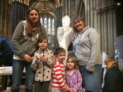 10000 angels installation Lichfield Cathdral Peter Walker 