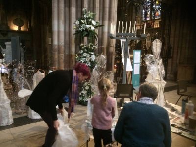 10000angels installation Lichfield cathedral peter walker